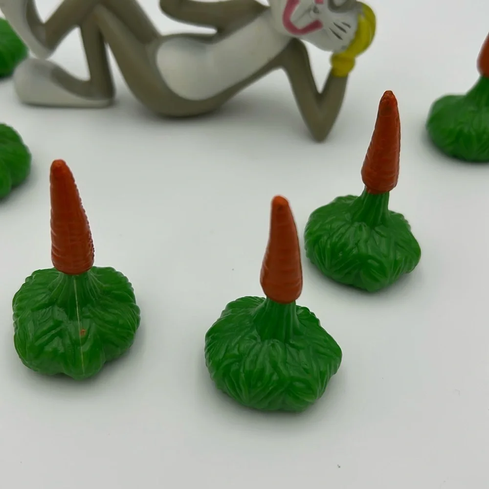 Vintage 1978 Warber Bros Wilton Cake Topper Bugs Bunny Carrots Candle Holders